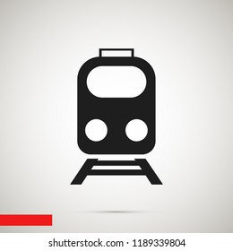 train icon, stock vector illustration flat design style