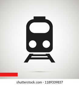 train icon, stock vector illustration flat design style