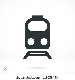 train icon, stock vector illustration flat design style