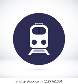 train icon, stock vector illustration flat design style