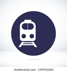 train icon, stock vector illustration flat design style
