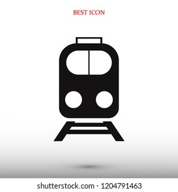 train icon, stock vector illustration flat design style