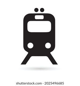 Train icon, stock vector illustration flat design style