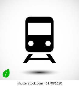 train icon, stock vector illustration flat design style