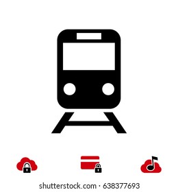 icono del tren, ilustración vectorial de serie estilo plano