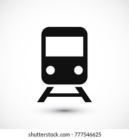 train icon, stock vector illustration flat design style