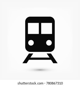 train icon, stock vector illustration flat design style