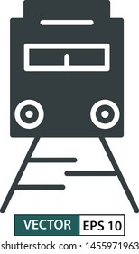 Train icon, symbol, flat design isolated on white. Vector illustration EPS 10