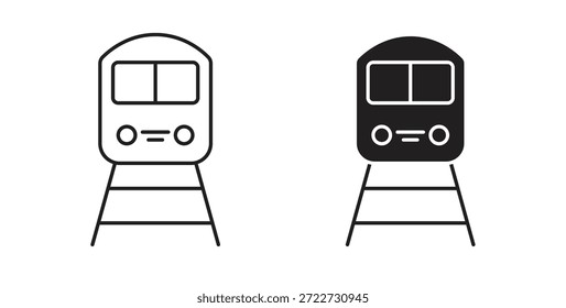 Symbol für das Zugsymbol. Vektor-EPS 10. Zeile und Glyphensymbol