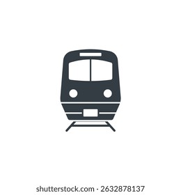Ilustración vectorial del símbolo del icono del tren aislado en el fondo blanco