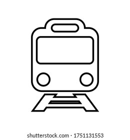 Símbolo del icono del tren vector de fondo blanco