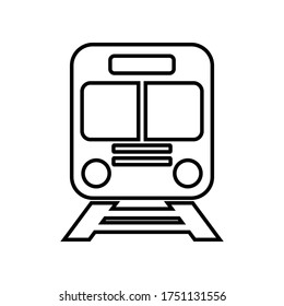 Train icon symbol vector on white background