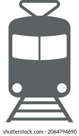 Símbolo del icono del tren vector. sobre fondo blanco