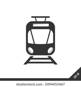Train icon symbol vector on white background