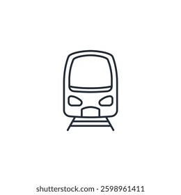 Train icon symbol vector sign isolated on white background illustration for graphic and web design