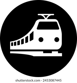 Zugsymbol als Symbol für das Web-Seitendesign des Reiseverkehrs