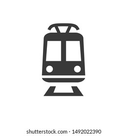 Train icon template color editable. Train symbol vector sign isolated on white background.
