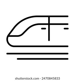 Icono de tren en Diseño gráfico de Ilustración vectorial de estilo de línea fina