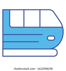 Train icon transport or vehicles vector illustration blue