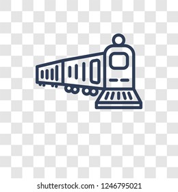 Train icon. Trendy Train logo concept on transparent background from Transportation collection