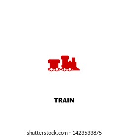 train icon. train vector design. sign design. red color