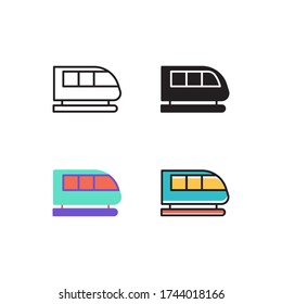 train icon vector different style design. isolated on white background