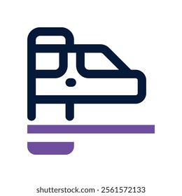 train icon. vector dual tone icon for your website, mobile, presentation, and logo design.