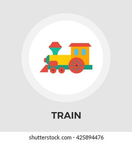 Train Icon Vector. Flat icon isolated on the white background. Editable EPS file. Vector illustration.