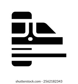 train icon. vector glyph icon for your website, mobile, presentation, and logo design.