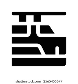train icon. vector glyph icon for your website, mobile, presentation, and logo design.