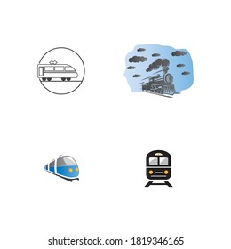  Train icon vector illustration design template