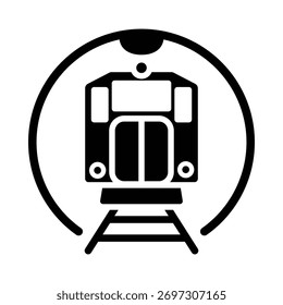Plantilla de diseño de Ilustración vectorial de icono de tren 