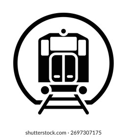 Plantilla de diseño de Ilustración vectorial de icono de tren 