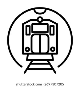Plantilla de diseño de Ilustración vectorial de icono de tren 