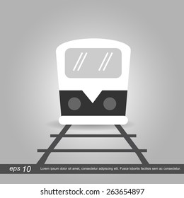 train icon vector illustration eps10 on grey background