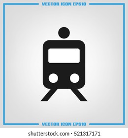Train icon vector illustration eps10. Isolated badge for website or app - stock infographics