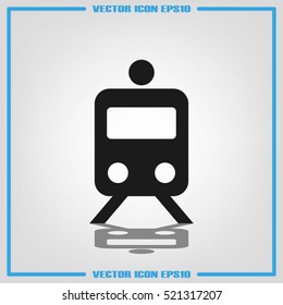 Train icon vector illustration eps10. Isolated badge for website or app - stock infographics