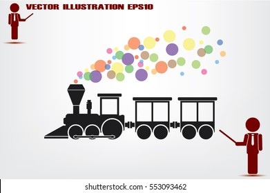 Train icon vector illustration eps10