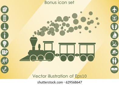Train icon vector illustration eps10