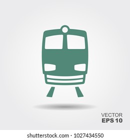 Train icon, Vector illustration flat design style