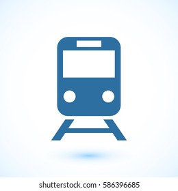 train icon, vector illustration. Flat design eps 10