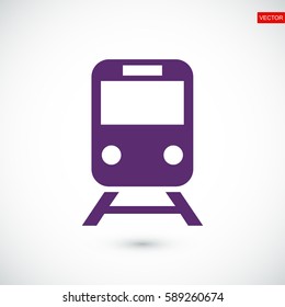 train icon, vector illustration. Flat design eps 10
