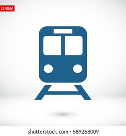 train icon, vector illustration. Flat design eps 10