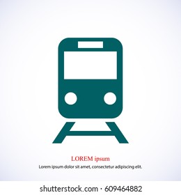 train icon, vector illustration. Flat design eps 10