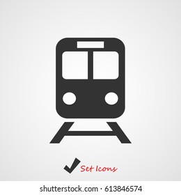 train icon, vector illustration. Flat design eps 10