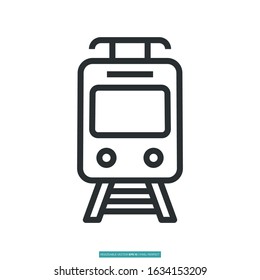 Train icon vector illustration logo template for many purpose. Isolated on white background.