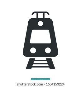 Train icon vector illustration logo template for many purpose. Isolated on white background.