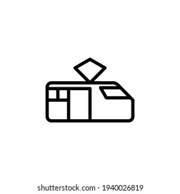 Train icon vector illustration logo template for many purpose. Isolated on white background.