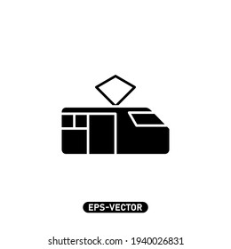 Train icon vector illustration logo template for many purpose. Isolated on white background.