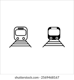 train icon  vector illustration, pictogram isolated on white background. color editable